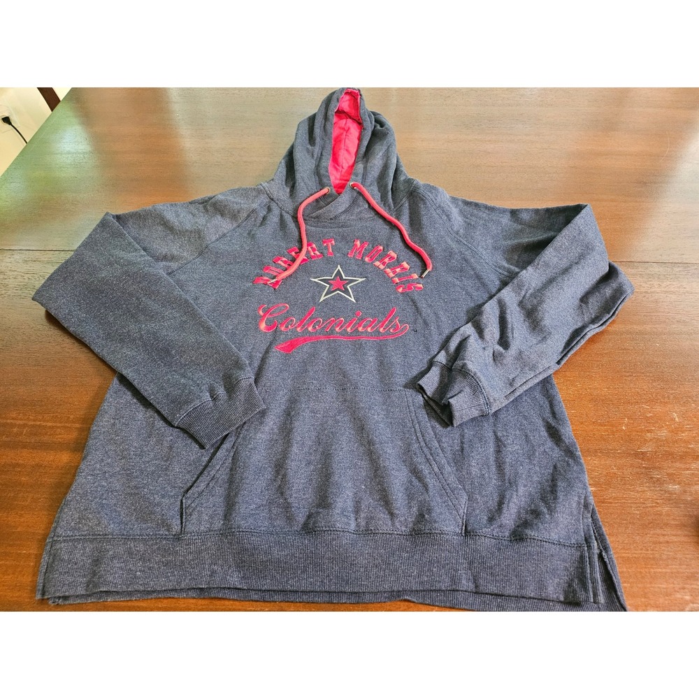 Colosseum Hoodie Womens Large Blue Robert Morris Colonials Embroidered Pullover
